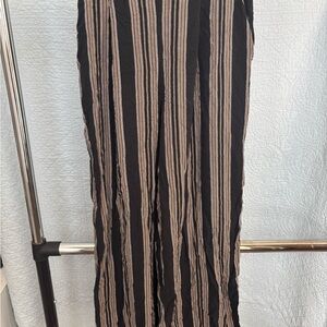 Xhilaration Black and Tan Striped Pants